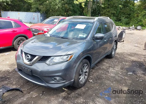 2015 Nissan Rogue Sl из США, поврежденный, VIN 5N1AT2MVXFC807335